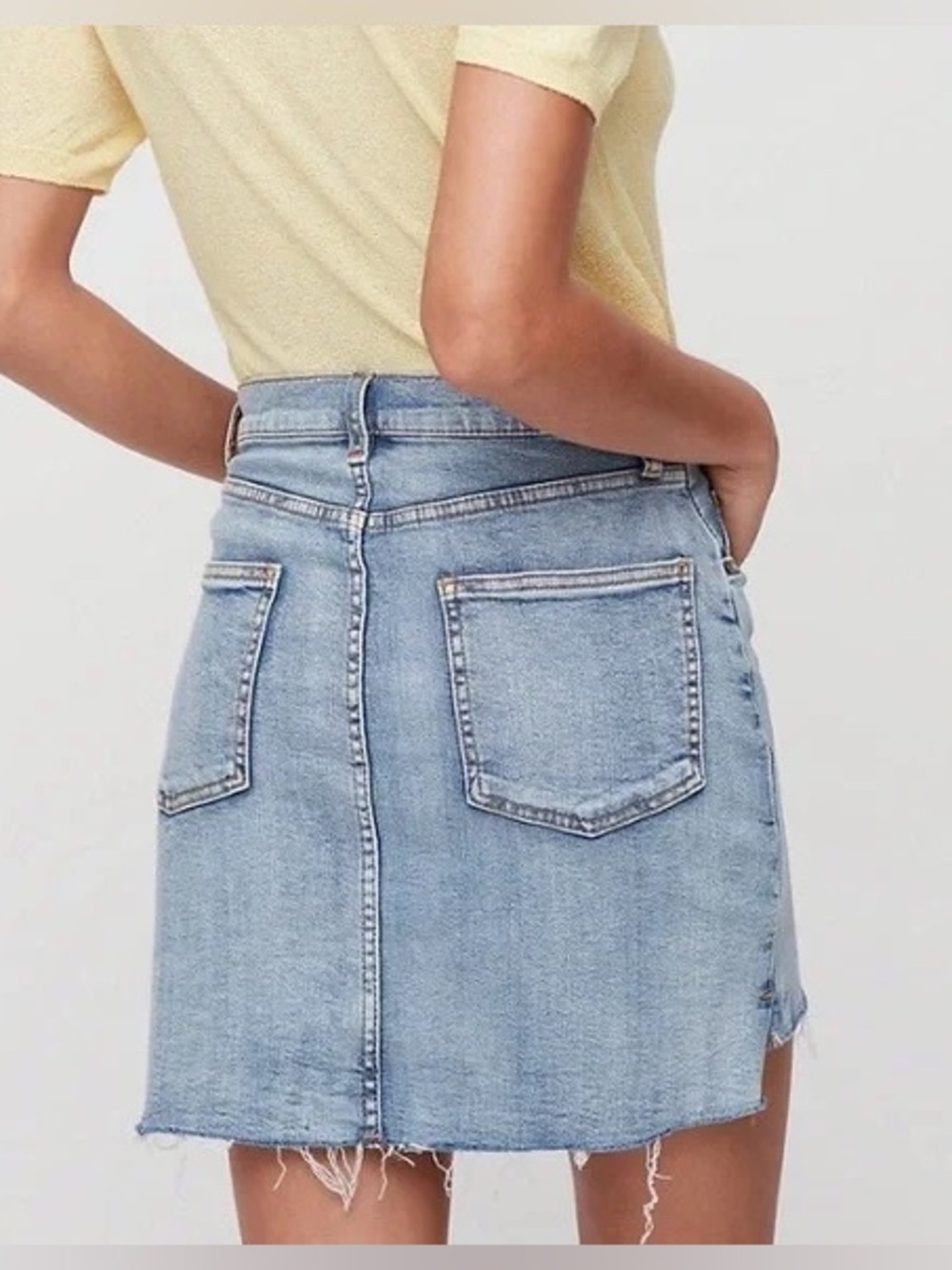 Wilfred Free Light Wash Denim Mini Skirt - Casual Women's Skirt